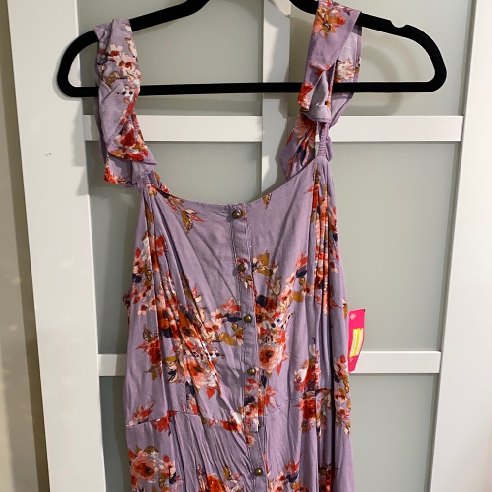 Floral print tank jumpsuit
